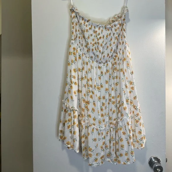 Fashion Nova | Dresses | Sunflower Strapless Fit And Flow Sundress |  Poshmark